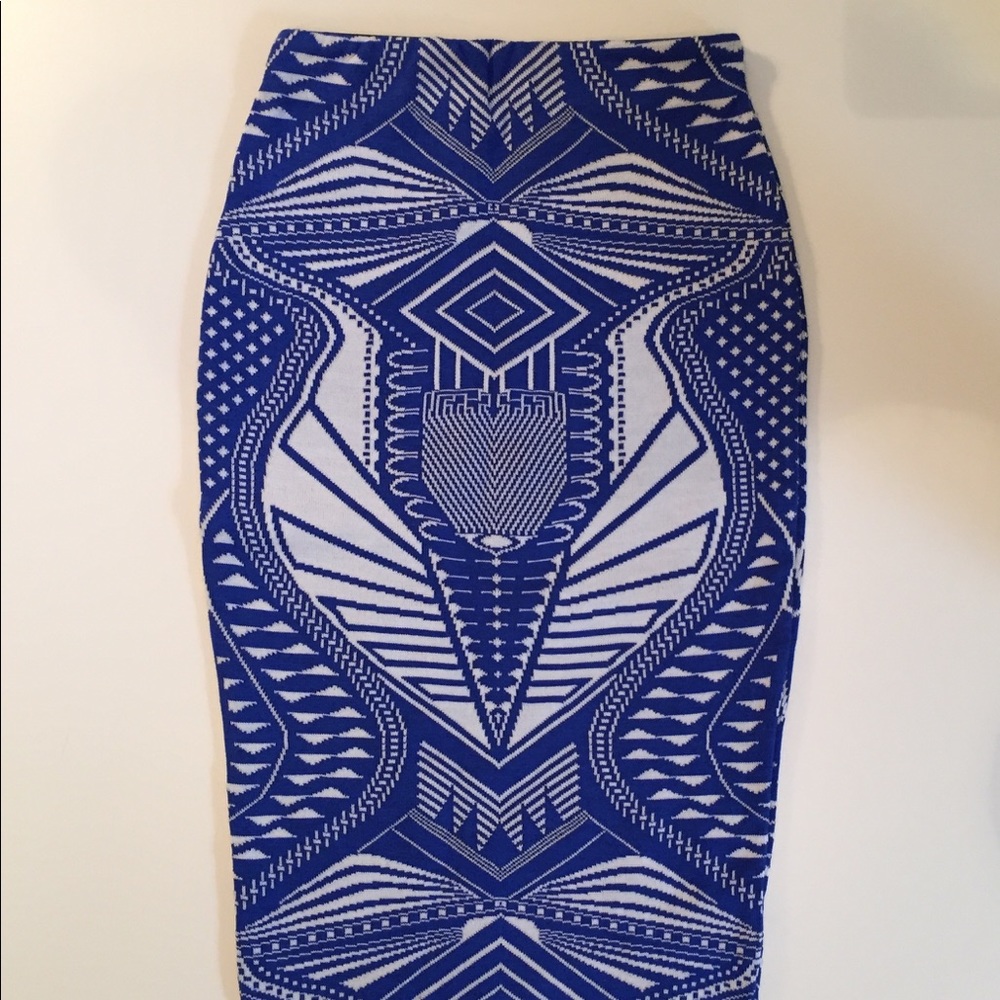 Printed Knit Pencil Skirt